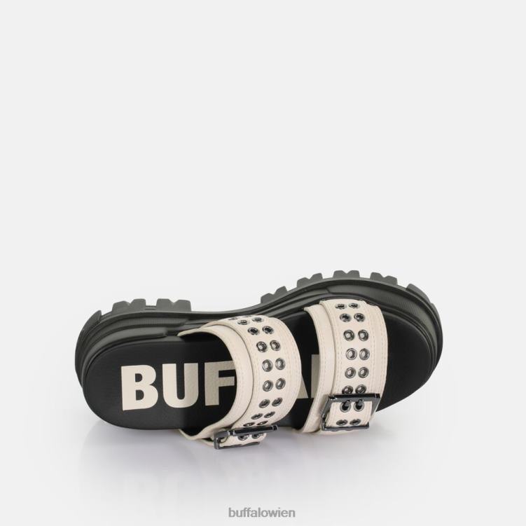 bei Buffalo Aspha Loop-Plateausandalen vegan Creme 0FX48383 |Folien