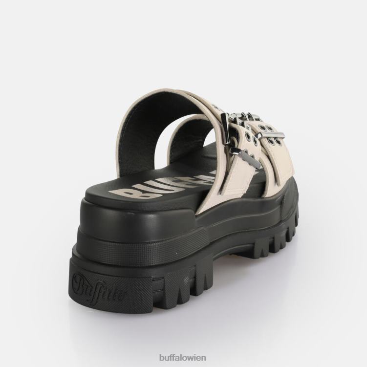 bei Buffalo Aspha Loop-Plateausandalen vegan Creme 0FX48383 |Folien
