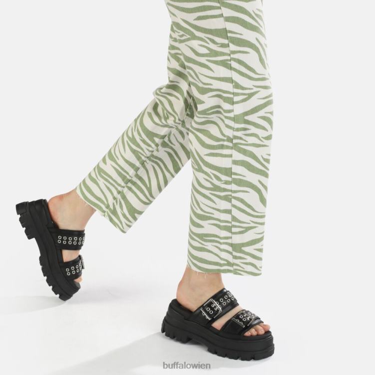 bei Buffalo Aspha Loop-Plateausandalen vegan Schwarz 0FX48886 |Folien