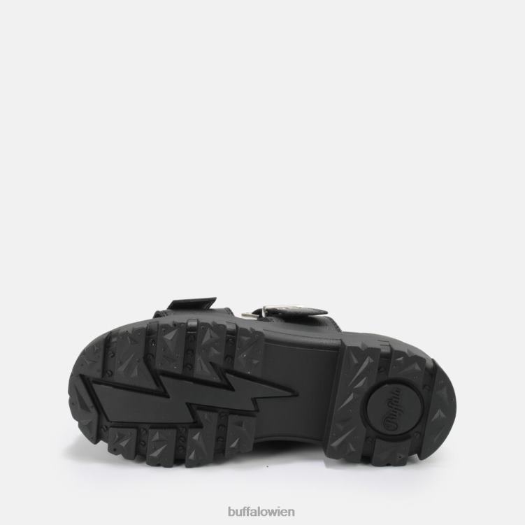 bei Buffalo Aspha Loop-Plateausandalen vegan Schwarz 0FX48886 |Folien