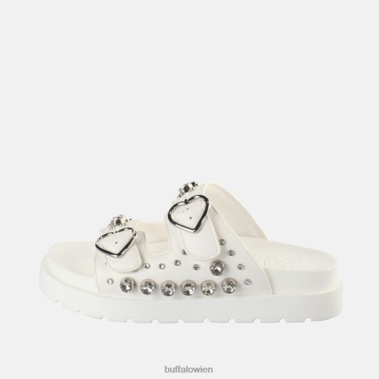 bei Buffalo Eve Heart Plateau-Slide vegan nicht-gerade weiss 0FX48409 |Folien