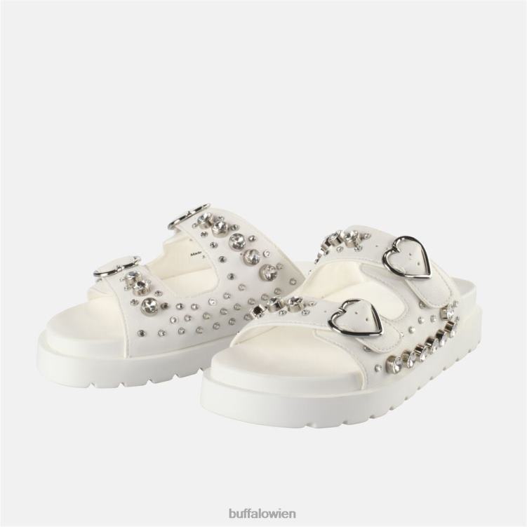 bei Buffalo Eve Heart Plateau-Slide vegan nicht-gerade weiss 0FX48409 |Folien
