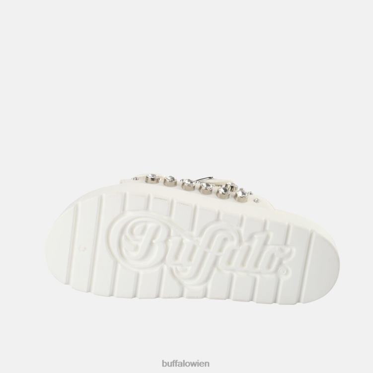 bei Buffalo Eve Heart Plateau-Slide vegan nicht-gerade weiss 0FX48409 |Folien