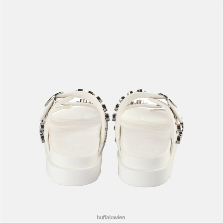 bei Buffalo Eve Heart Plateau-Slide vegan nicht-gerade weiss 0FX48409 |Folien