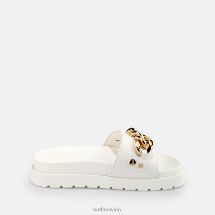 bei Buffalo Eve Ketten-Plateausandalen vegan Weiss 0FX48853 |Folien