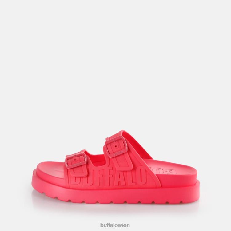 bei Buffalo Eve Sol Plateau-Slide vegan heißes Rosa 0FX48132 |Folien