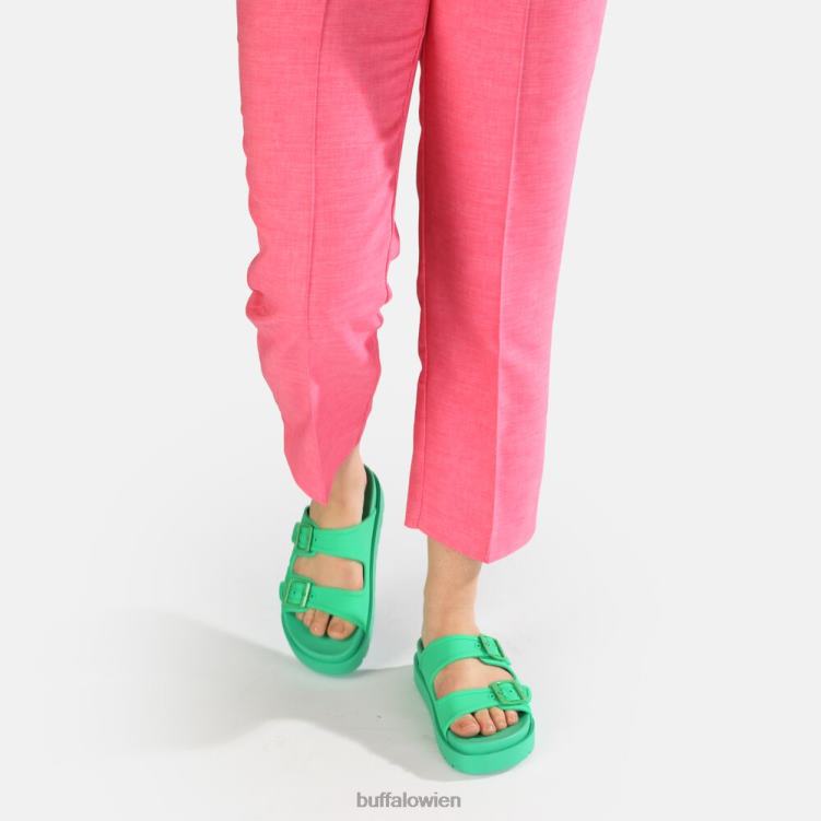 bei Buffalo Eve Sol Plateausandalen vegan Grün 0FX48460 |Folien