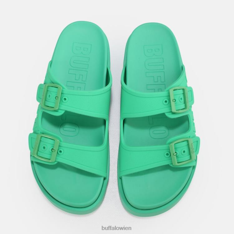 bei Buffalo Eve Sol Plateausandalen vegan Grün 0FX48460 |Folien