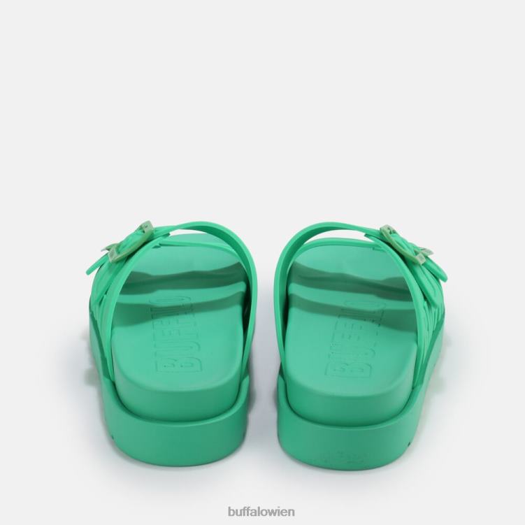 bei Buffalo Eve Sol Plateausandalen vegan Grün 0FX48460 |Folien