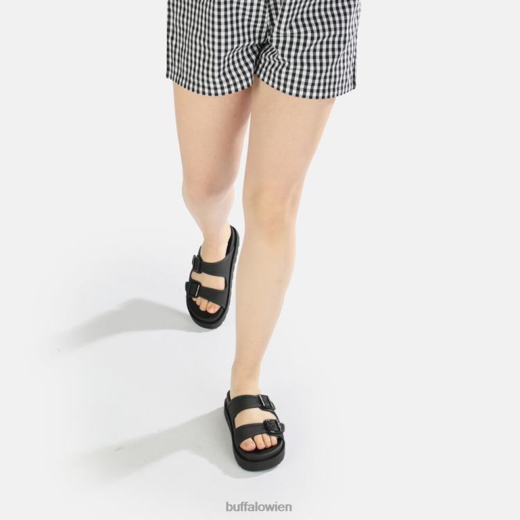 bei Buffalo Eve Sol Plateausandalen vegan Schwarz 0FX48248 |Folien