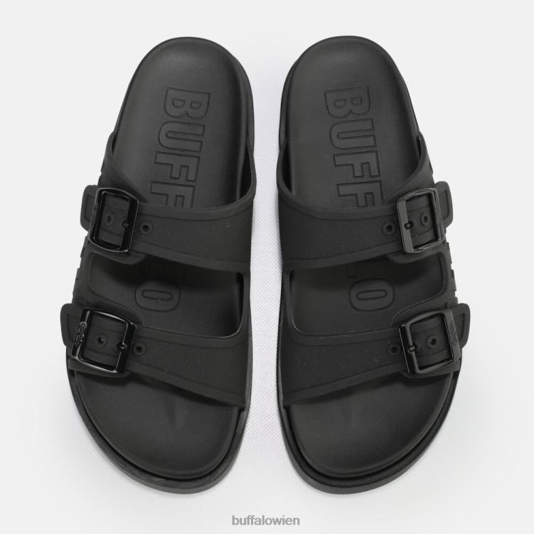 bei Buffalo Eve Sol Plateausandalen vegan Schwarz 0FX48248 |Folien