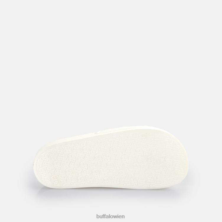 bei Buffalo Fabia Ketten-Plateau-Slides vegan Weiss 0FX48379 |Folien