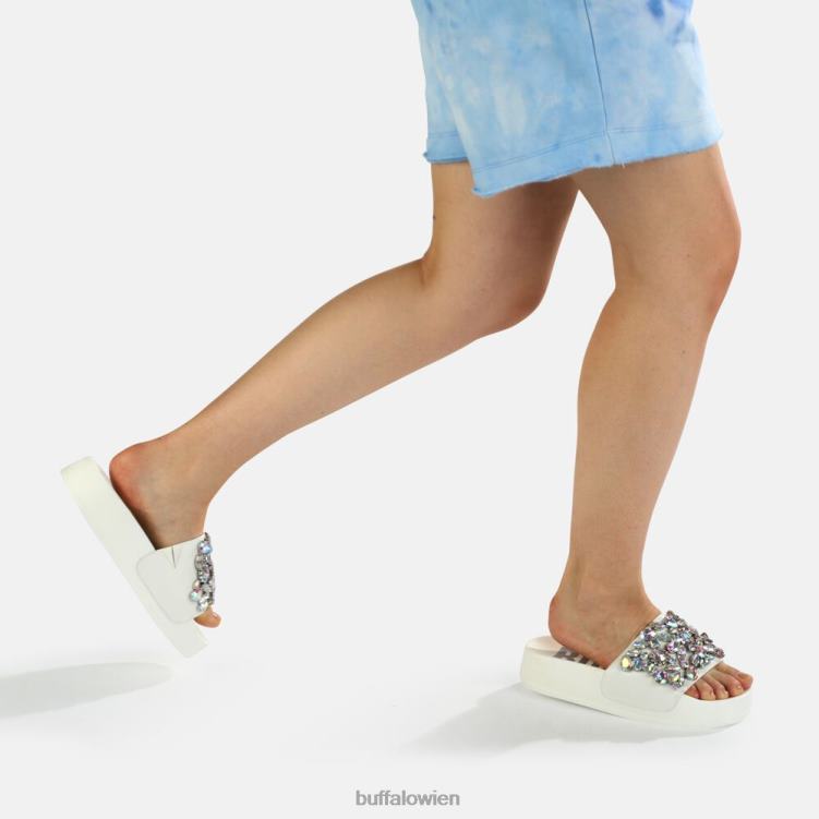 bei Buffalo Fabia Slide vegan Weiss 0FX48146 |Folien