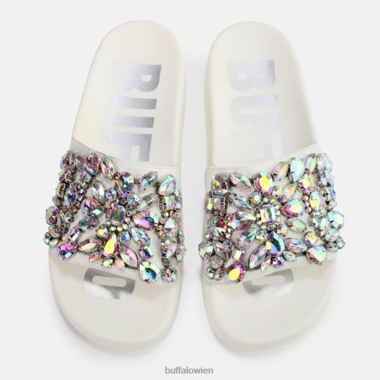 bei Buffalo Fabia Slide vegan Weiss 0FX48146 |Folien