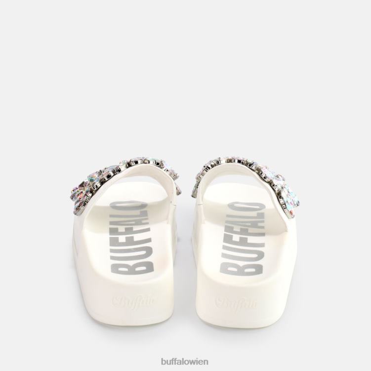 bei Buffalo Fabia Slide vegan Weiss 0FX48146 |Folien