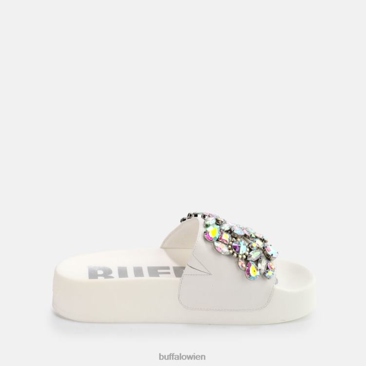 bei Buffalo Fabia Slide vegan Weiss 0FX48146 |Folien