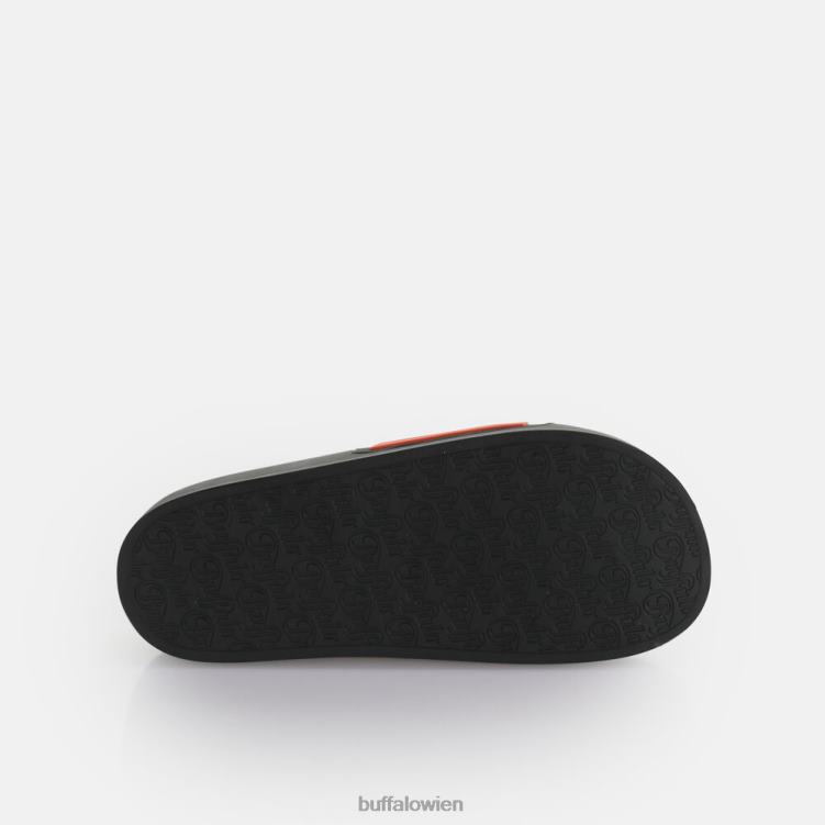 bei Buffalo Lake Bold Plateau-Slide vegan Schwarz 0FX48193 |Folien