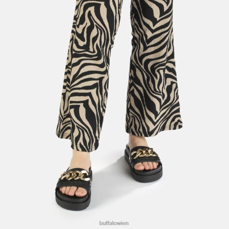 bei Buffalo Lake Quilt Plateausandalen vegan Schwarz 0FX48796 |Folien