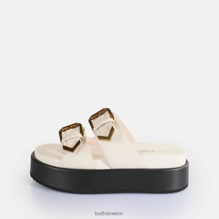 bei Buffalo Noa Ari Plateausandalen vegan Creme 0FX4819 |Folien