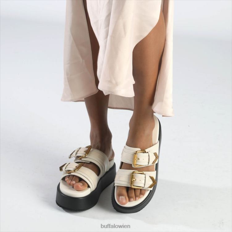 bei Buffalo Noa Ari Plateausandalen vegan Creme 0FX4819 |Folien