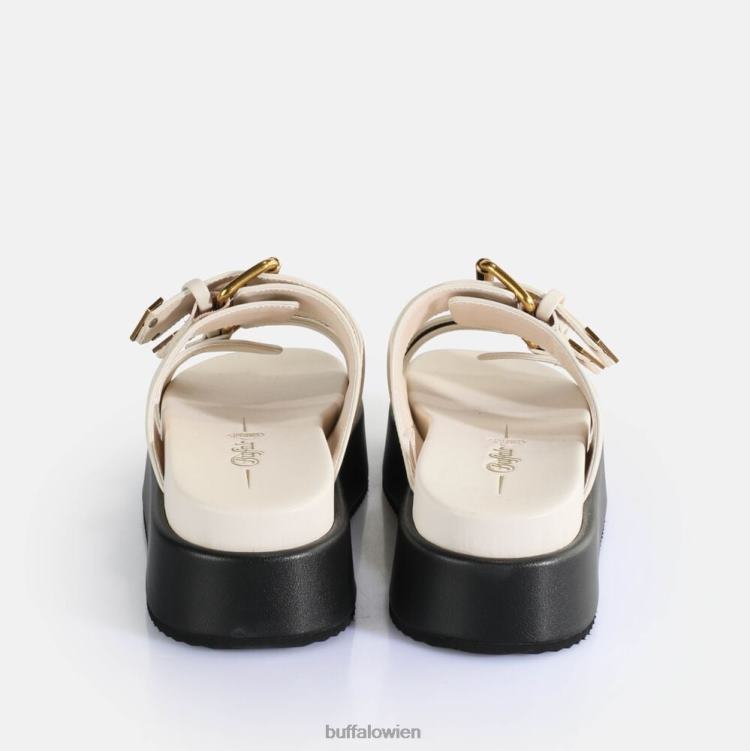 bei Buffalo Noa Ari Plateausandalen vegan Creme 0FX4819 |Folien