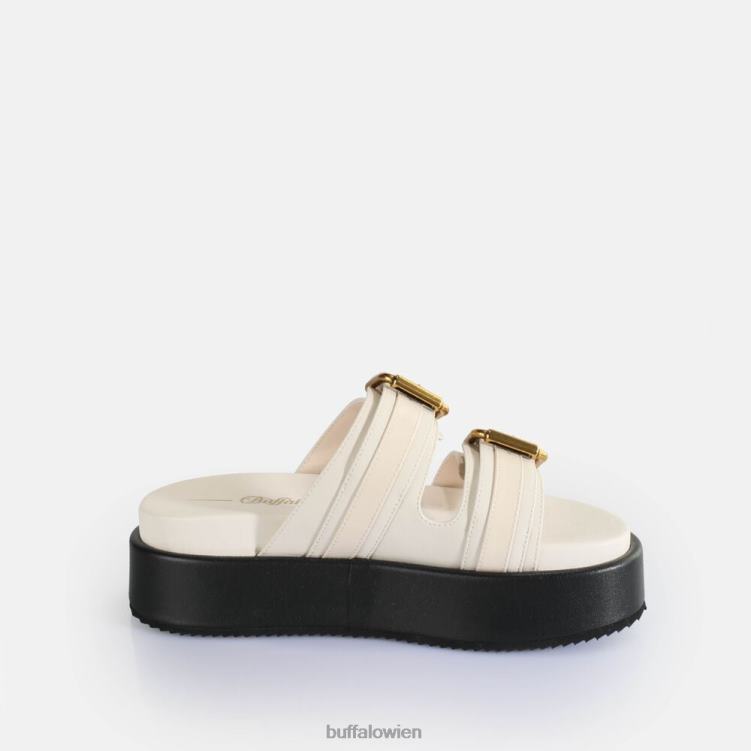 bei Buffalo Noa Ari Plateausandalen vegan Creme 0FX4819 |Folien