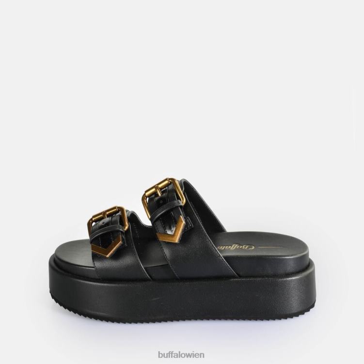 bei Buffalo Noa Ari Plateausandalen vegan Schwarz 0FX4818 |Folien