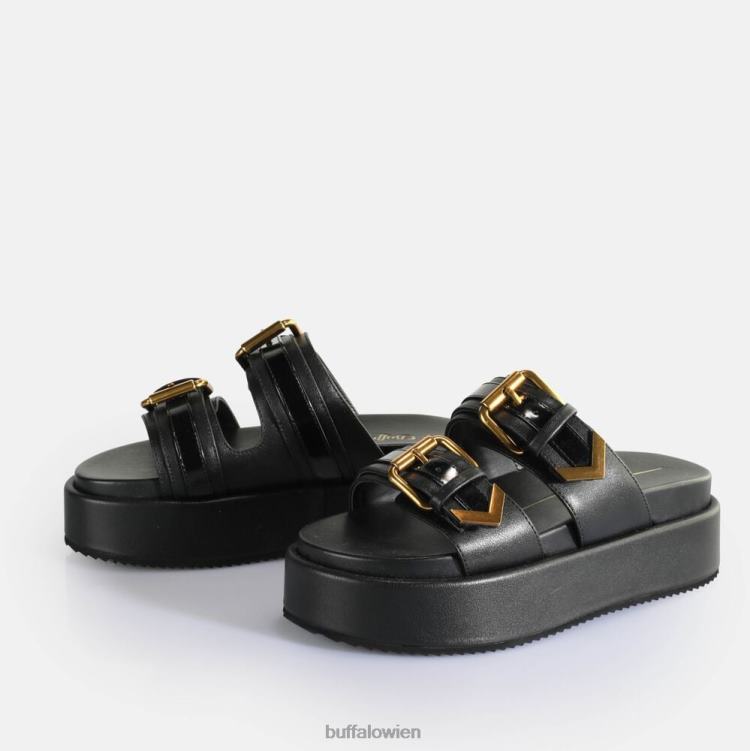 bei Buffalo Noa Ari Plateausandalen vegan Schwarz 0FX4818 |Folien