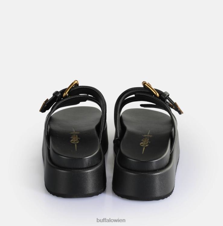 bei Buffalo Noa Ari Plateausandalen vegan Schwarz 0FX4818 |Folien