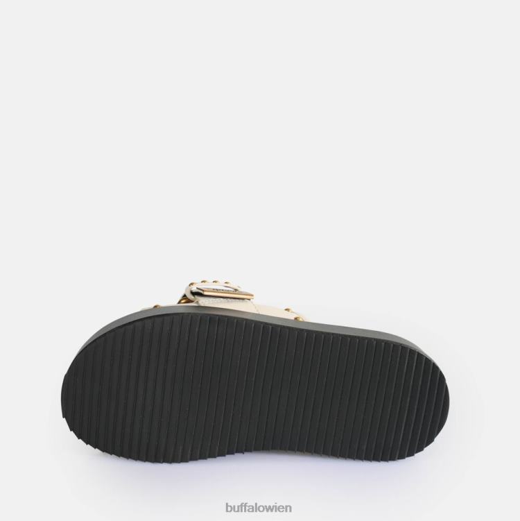 bei Buffalo Noa Rock Slide Plateausandalen vegan Creme 0FX48157 |Folien