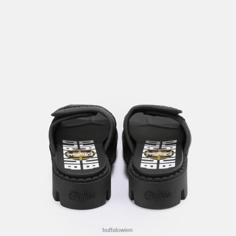 bei Buffalo Raven Tec-SLD Sandale vegan Schwarz 0FX48729 |Folien