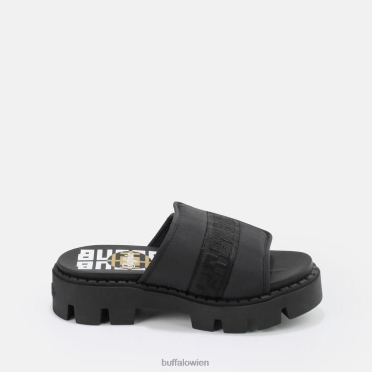 bei Buffalo Raven Tec-SLD Sandale vegan Schwarz 0FX48729 |Folien