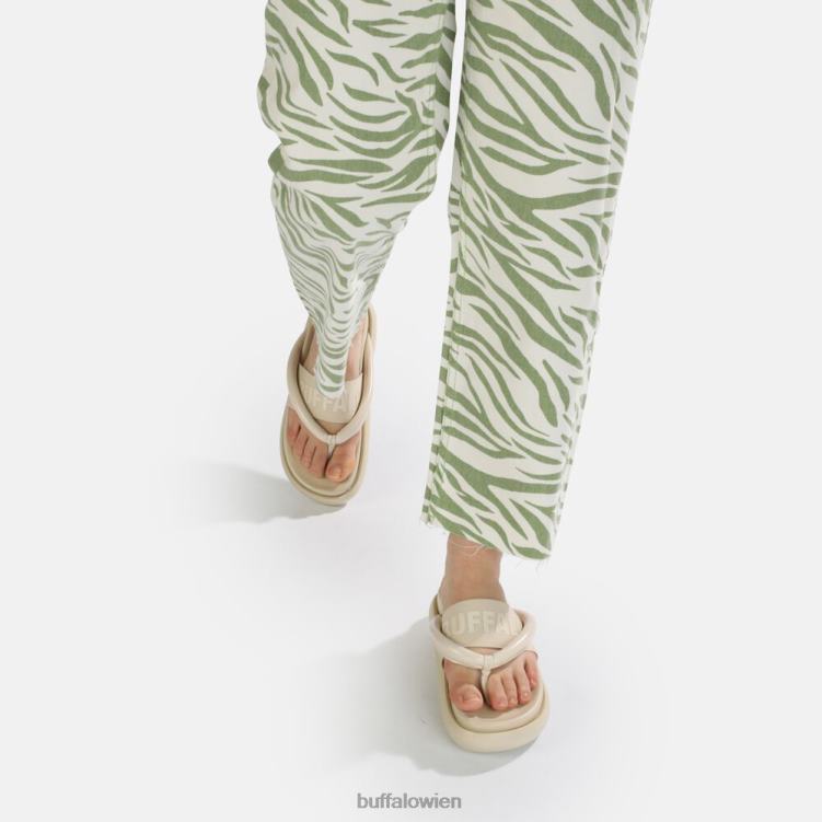 bei Buffalo Rey Flip-Plateau-Sandalen vegan Creme farben 0FX48723 |Folien