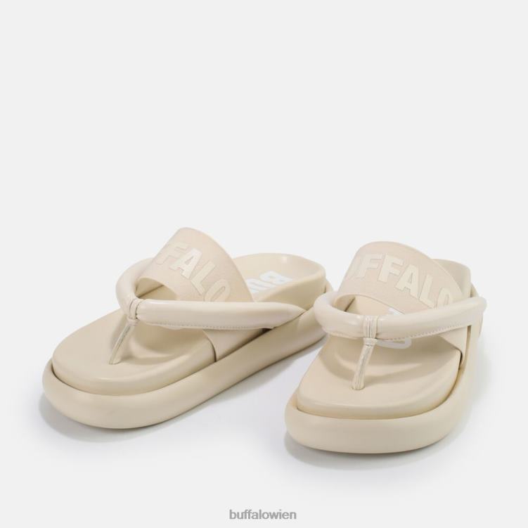 bei Buffalo Rey Flip-Plateau-Sandalen vegan Creme farben 0FX48723 |Folien