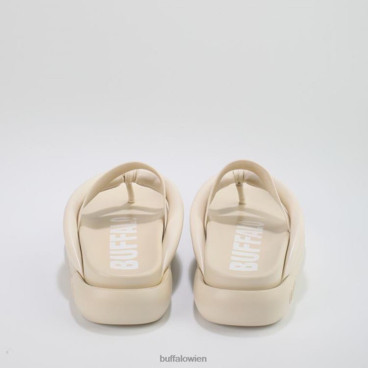 bei Buffalo Rey Flip-Plateau-Sandalen vegan Creme farben 0FX48723 |Folien