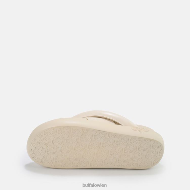 bei Buffalo Rey Flip-Plateau-Sandalen vegan Creme farben 0FX48723 |Folien