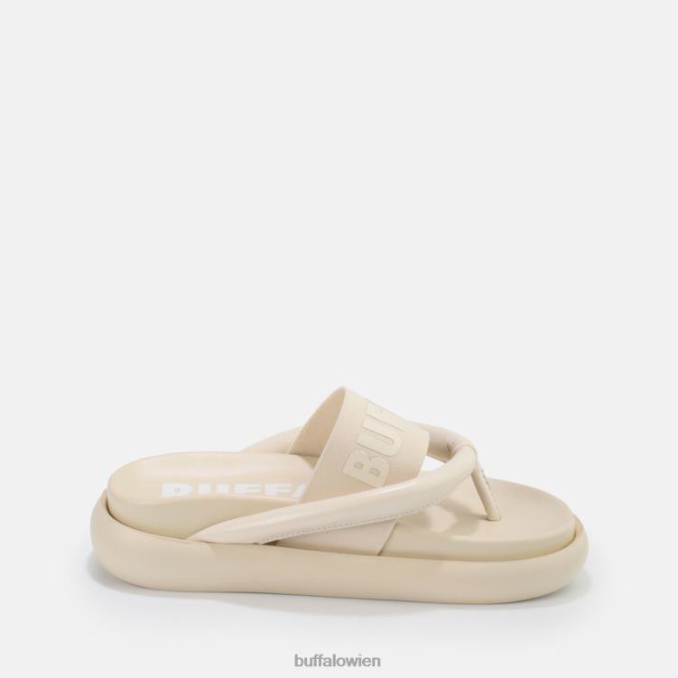 bei Buffalo Rey Flip-Plateau-Sandalen vegan Creme farben 0FX48723 |Folien