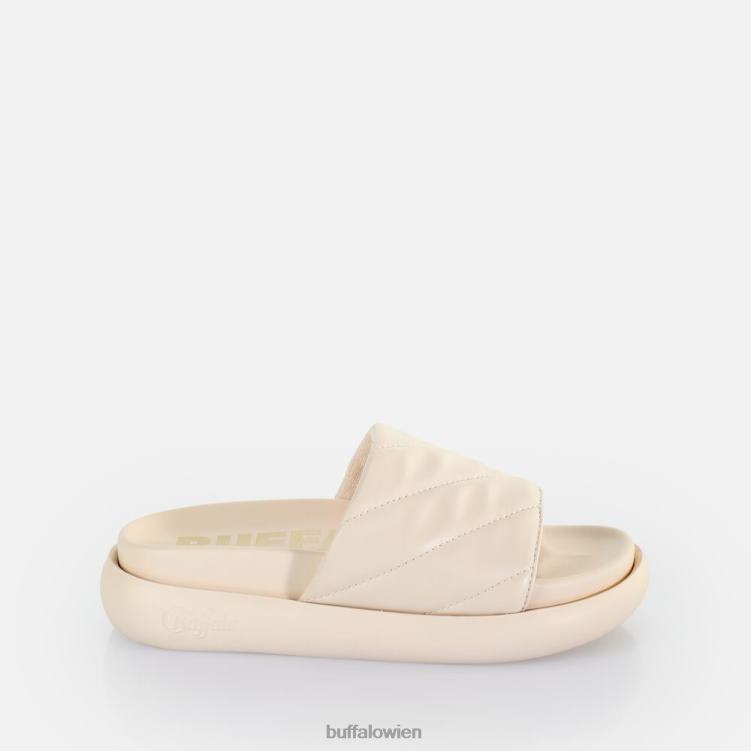 bei Buffalo Rey Quilt 2 Plateau-Slide vegan Creme 0FX48461 |Folien