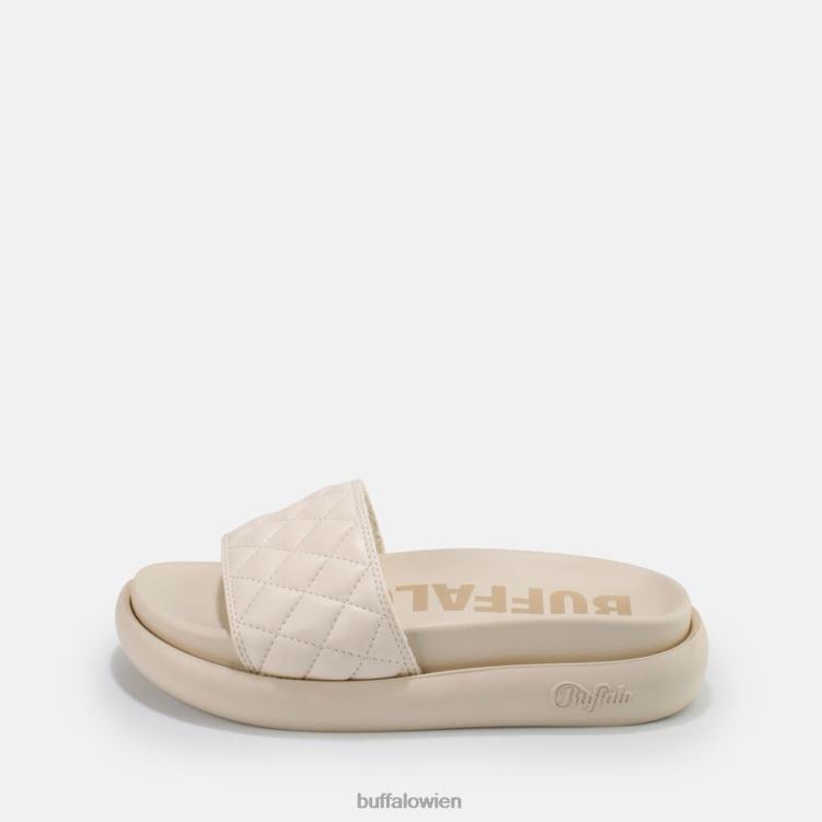 bei Buffalo Rey Quilt Slide vegan Creme 0FX48916 |Folien
