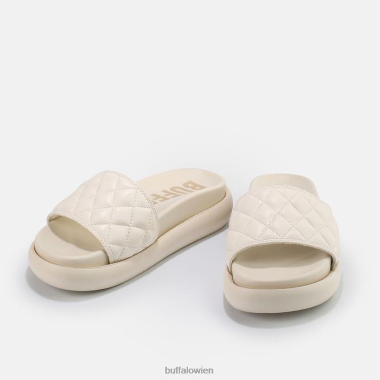 bei Buffalo Rey Quilt Slide vegan Creme 0FX48916 |Folien
