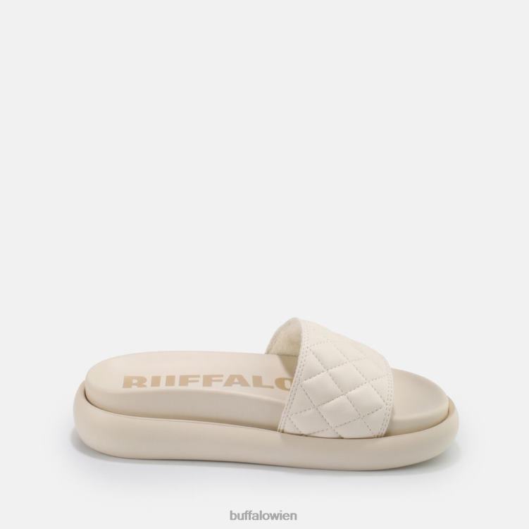 bei Buffalo Rey Quilt Slide vegan Creme 0FX48916 |Folien