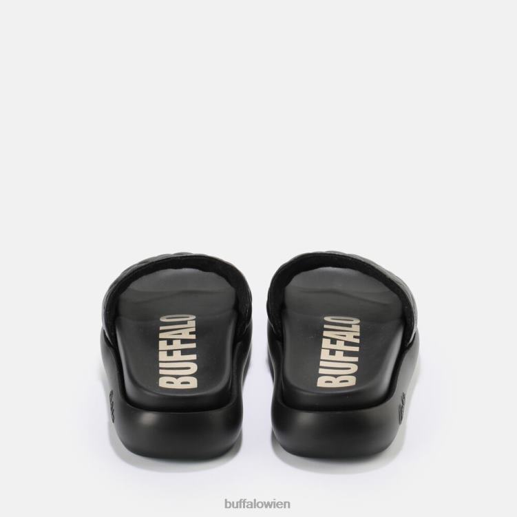 bei Buffalo Rey Quilt Slide vegan Schwarz 0FX48831 |Folien