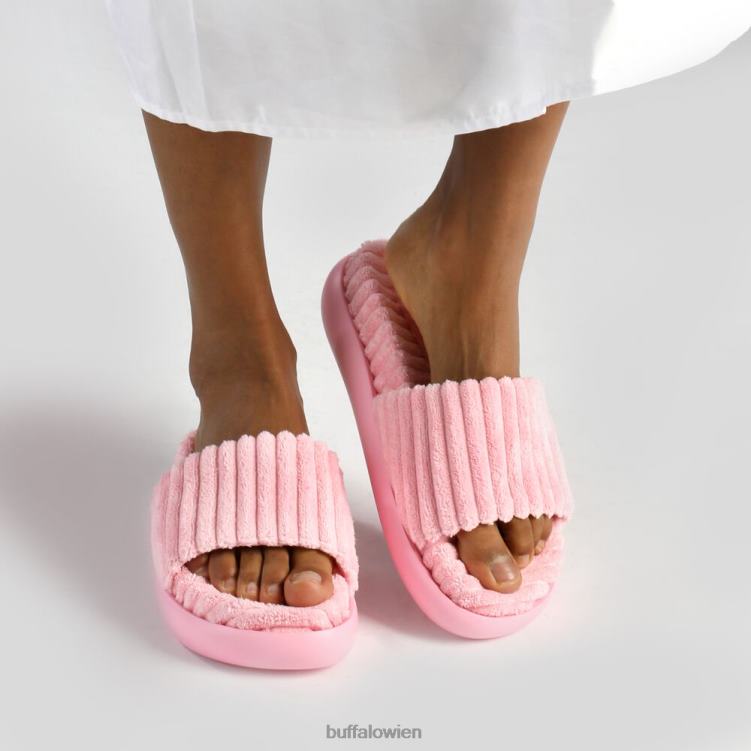 bei Buffalo Rey Slide Plateau-Slide vegan Rosa 0FX4882 |Folien