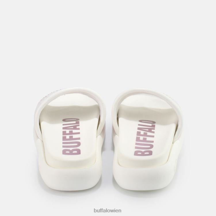 bei Buffalo Rey Slide vegan weiß/lila 0FX48815 |Folien