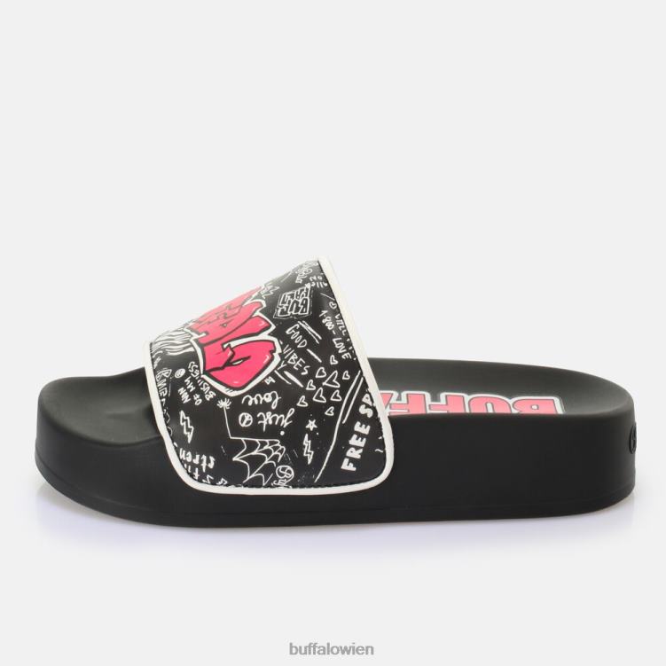 bei Buffalo See-Graffiti-Plattformrutsche vegan Schwarz 0FX48183 |Folien