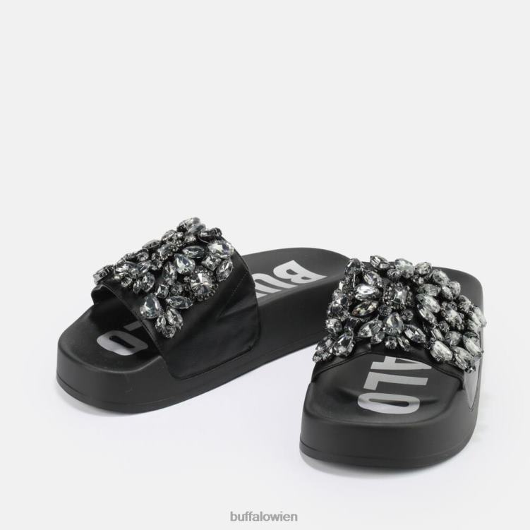 bei Buffalo Sky Diamond Plateau-Slide vegan Schwarz 0FX48109 |Folien