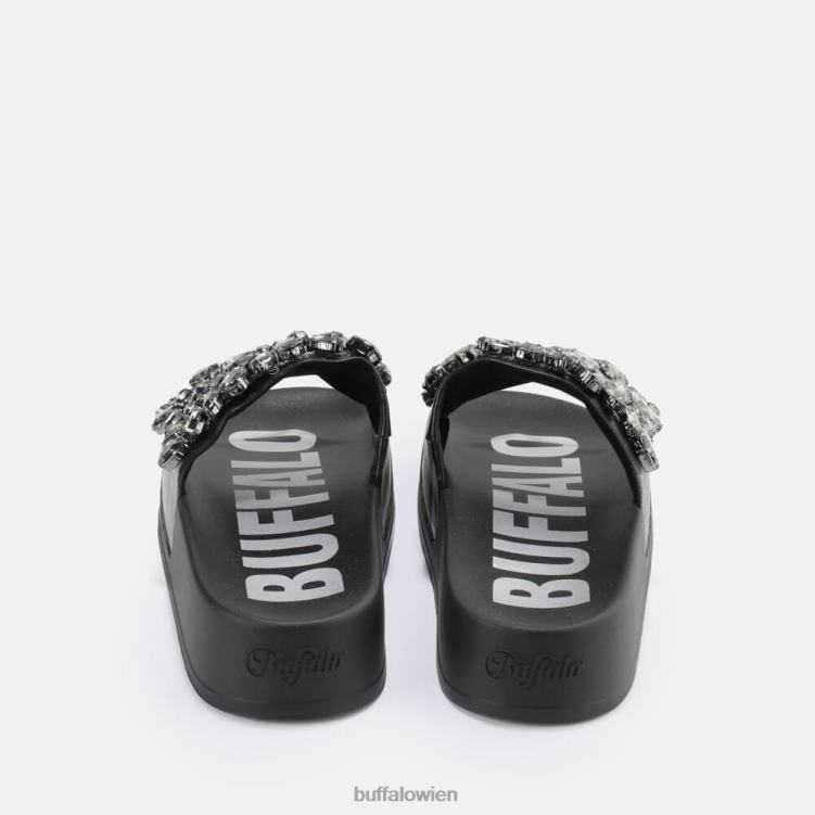 bei Buffalo Sky Diamond Plateau-Slide vegan Schwarz 0FX48109 |Folien