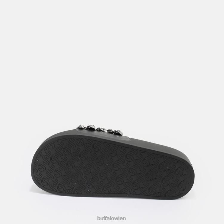 bei Buffalo Sky Diamond Plateau-Slide vegan Schwarz 0FX48109 |Folien