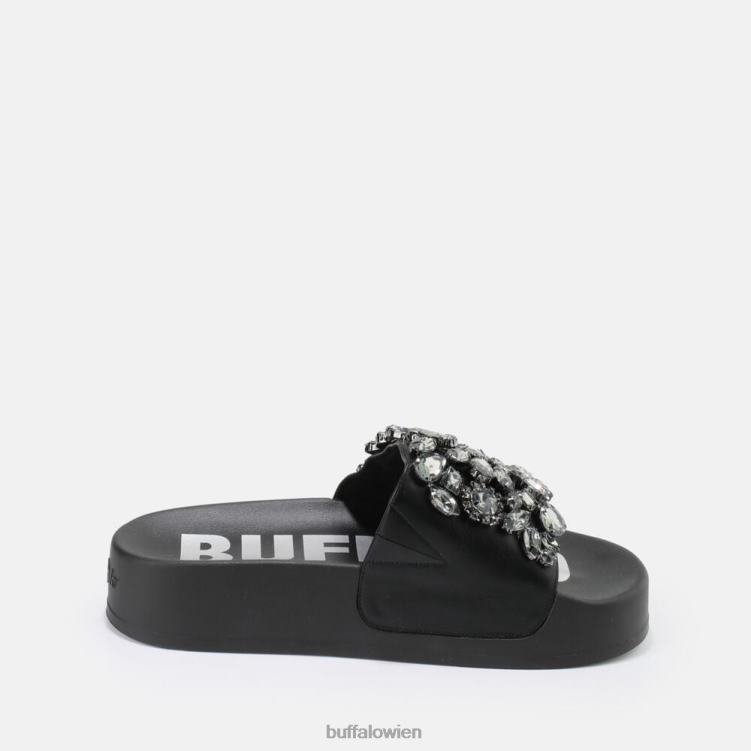 bei Buffalo Sky Diamond Plateau-Slide vegan Schwarz 0FX48109 |Folien