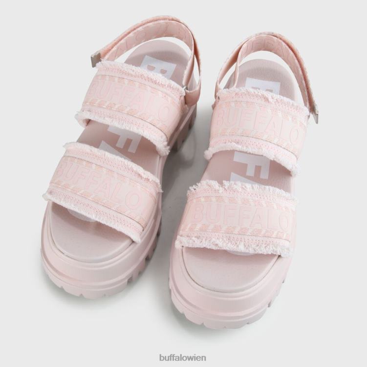 bei Buffalo Aspha Strap-Plattform-Sandale, vegan Rose 0FX48257 |Sandalen